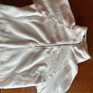 Eddie Bauer Women's White Zip-Up Sweater